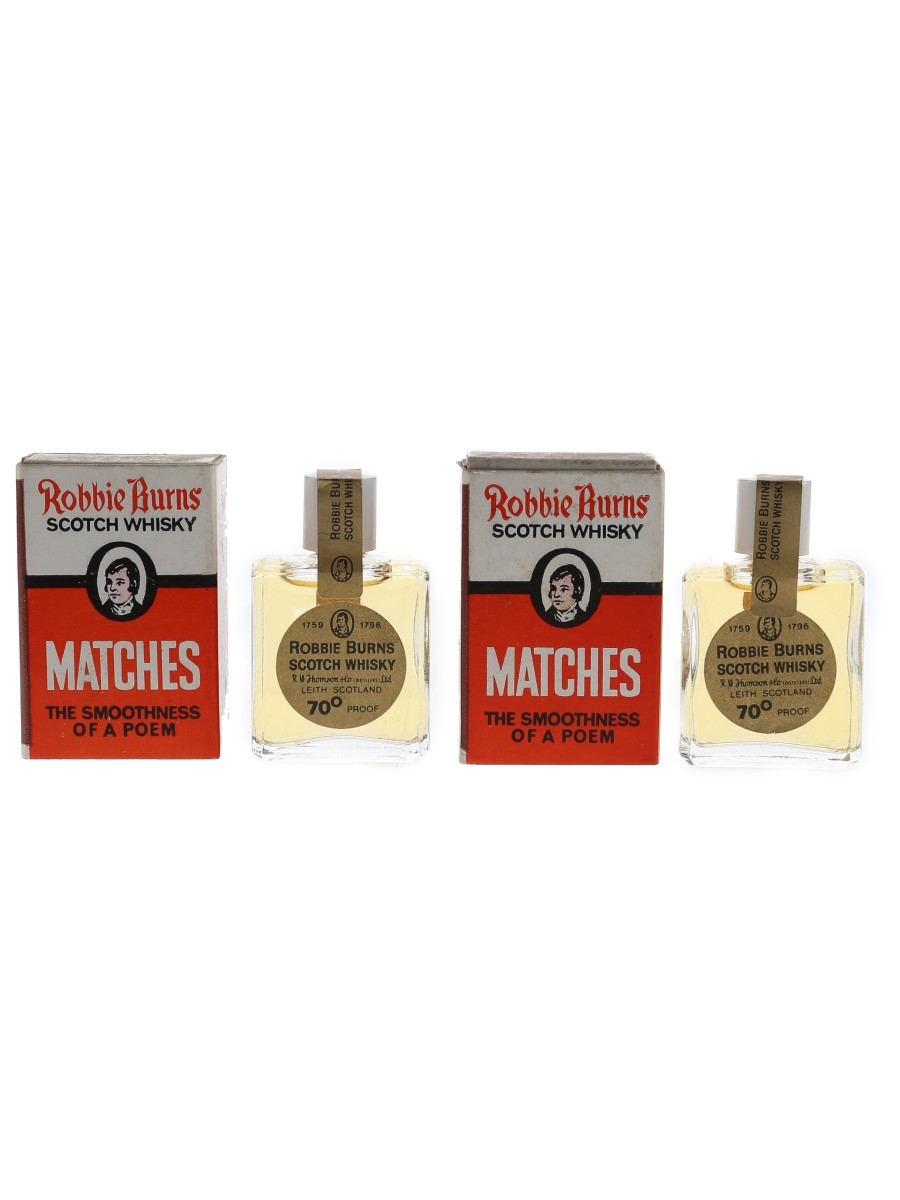 Robbie Burns Matches Bottled 1970s 2 x 1cl / 40%