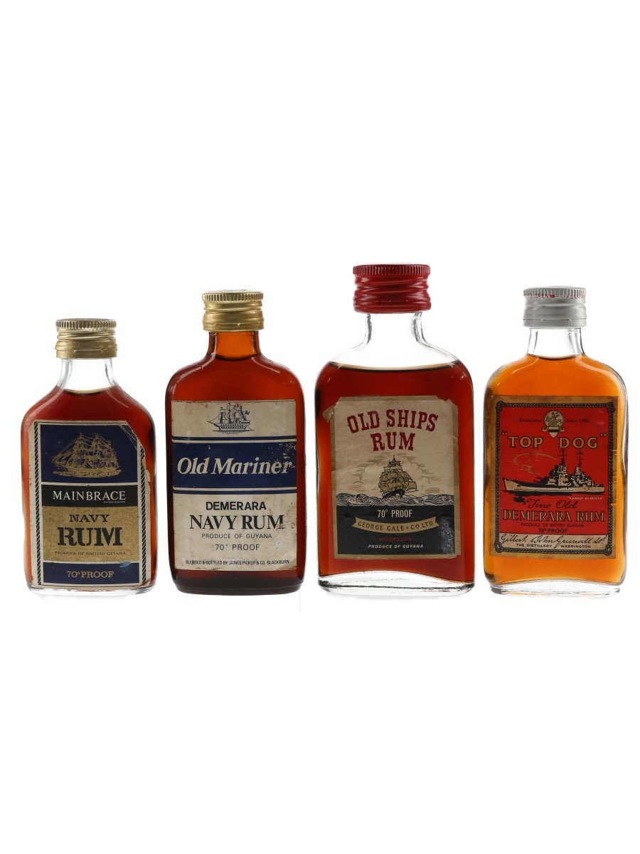Assorted Demerara Rum Bottled 1950s-1960s 4 x 5cl / 40%