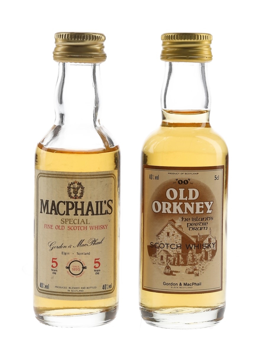 MacPhail's 5 Year Old & Old Orkney Bottled 1980s & 1990s 2 x 5cl / 40%