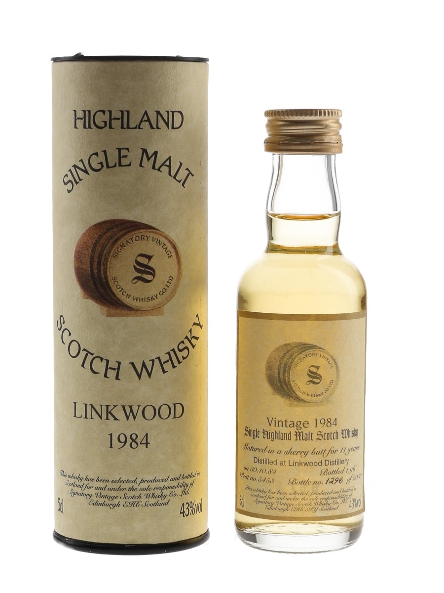 Linkwood 1984 11 Year Old Bottled 1996 - Signatory Vintage 5cl / 43%