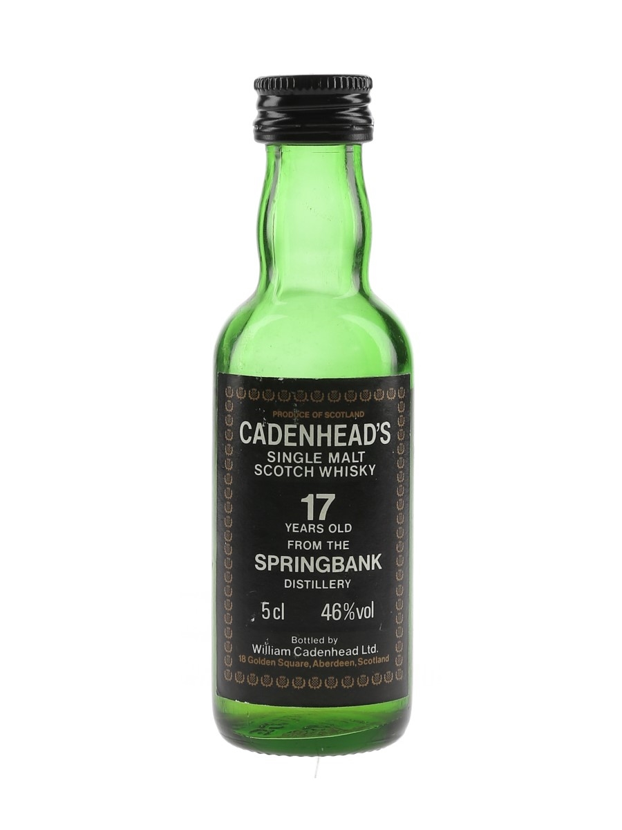Springbank 17 Year Old Bottled 1980s - Cadenhead's 5cl / 46%