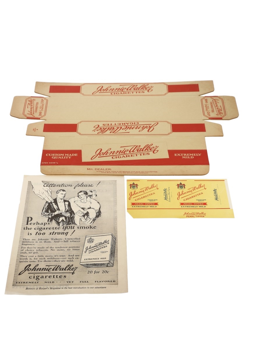 Johnnie Walker Cigarettes Packaging & Advertisment  