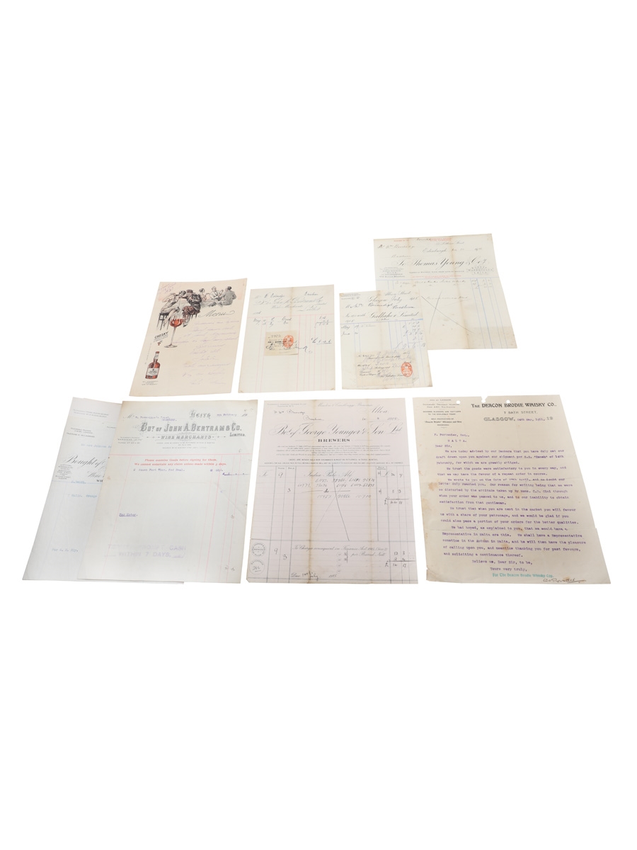 Assorted Correspondence & Invoices, Dated 1907-19  