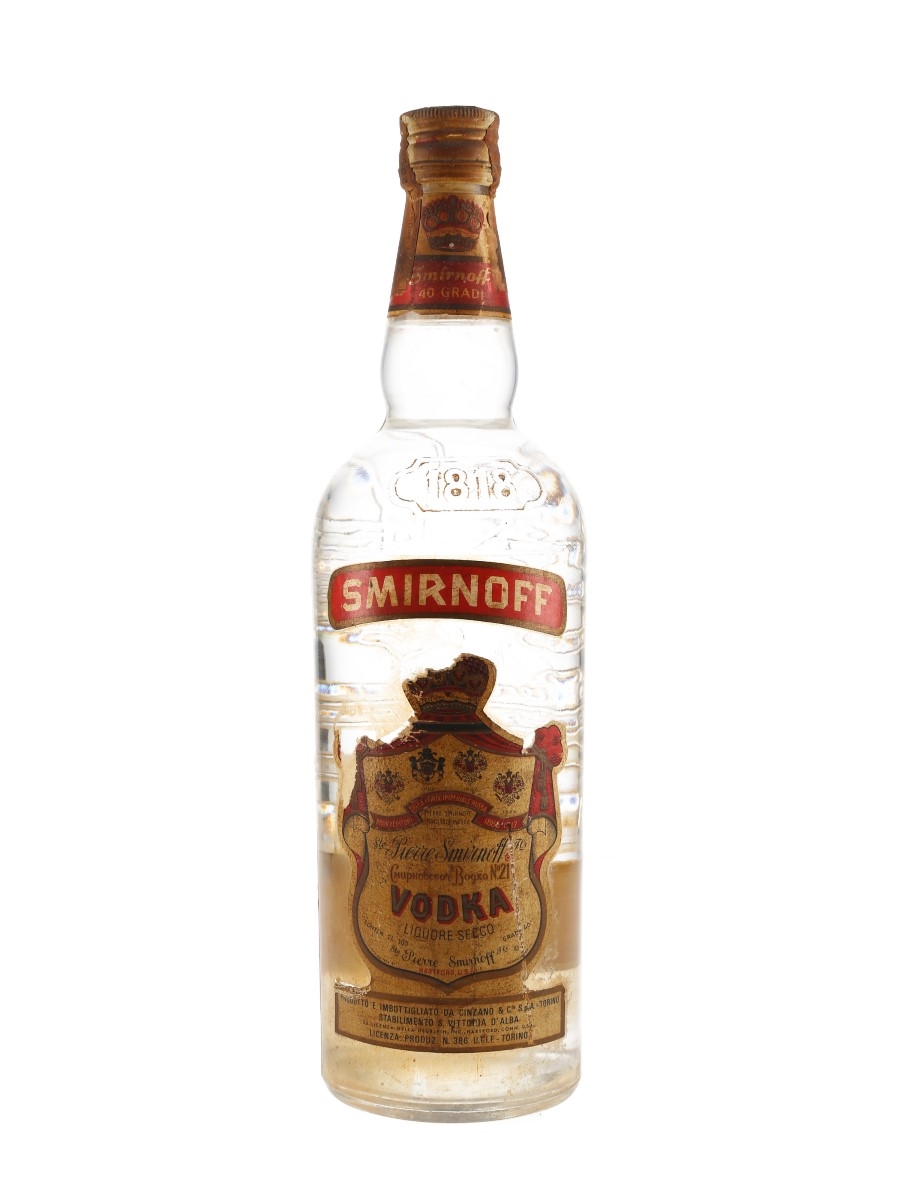 Smirnoff Red Label Bottled 1960s - Cinzano 100cl / 40%