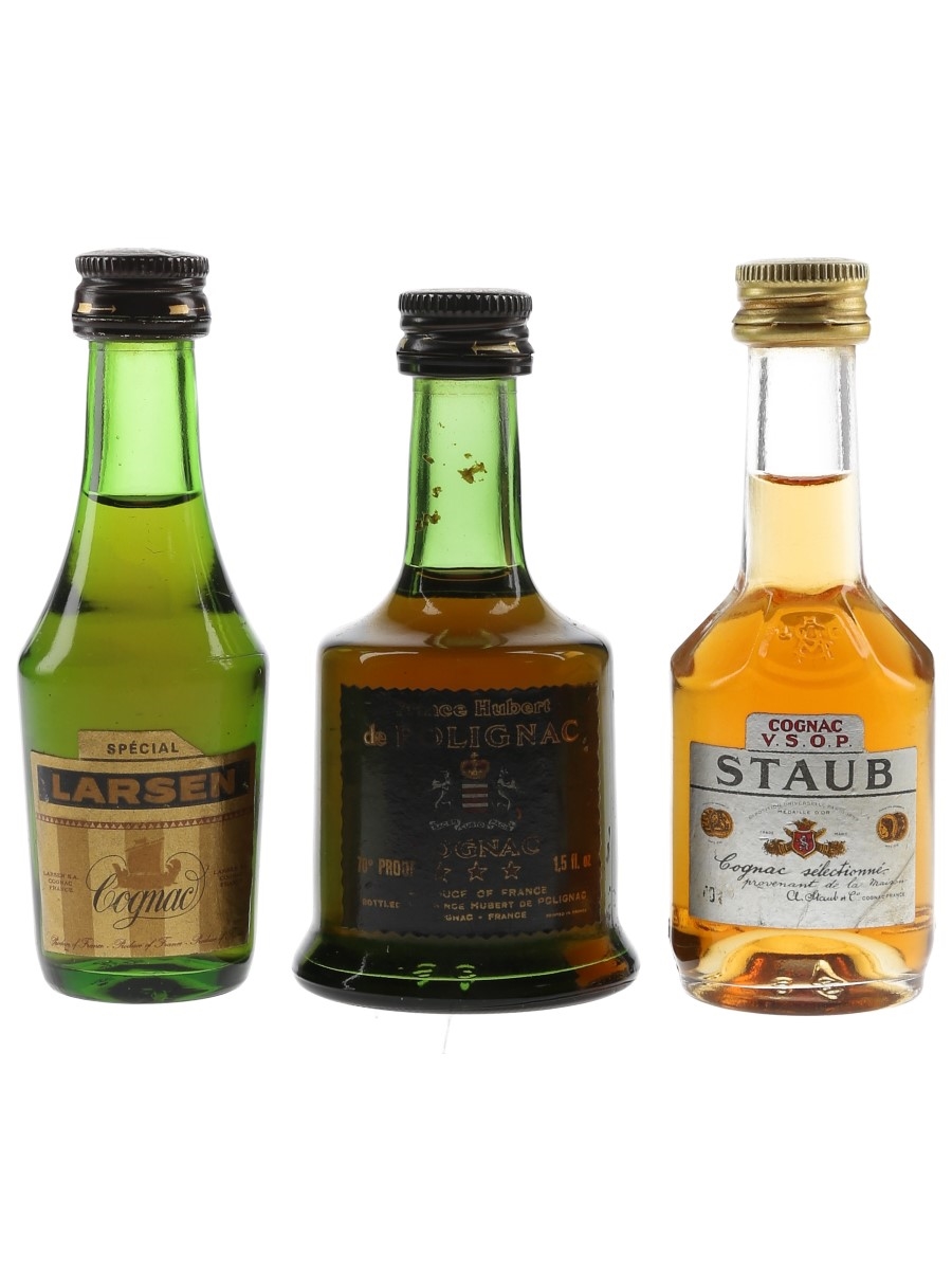 Larsen Special, Staub VSOP & Prince Hubert De Polignac Bottled 1970s-1980s 3 x 3-5cl / 40%