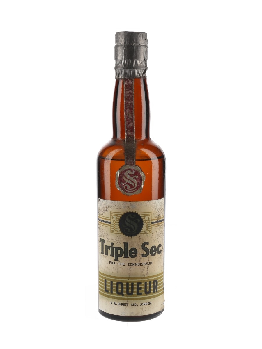 NW Spratt Triple Sec Bottled 1950s 35cl