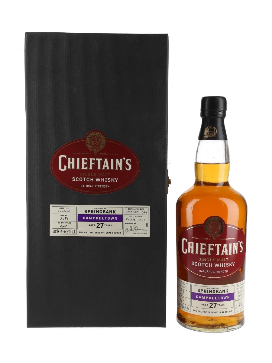 Springbank 1974 27 Year Old Bottled 2005 - Chieftain's Choice 70cl / 56.6%