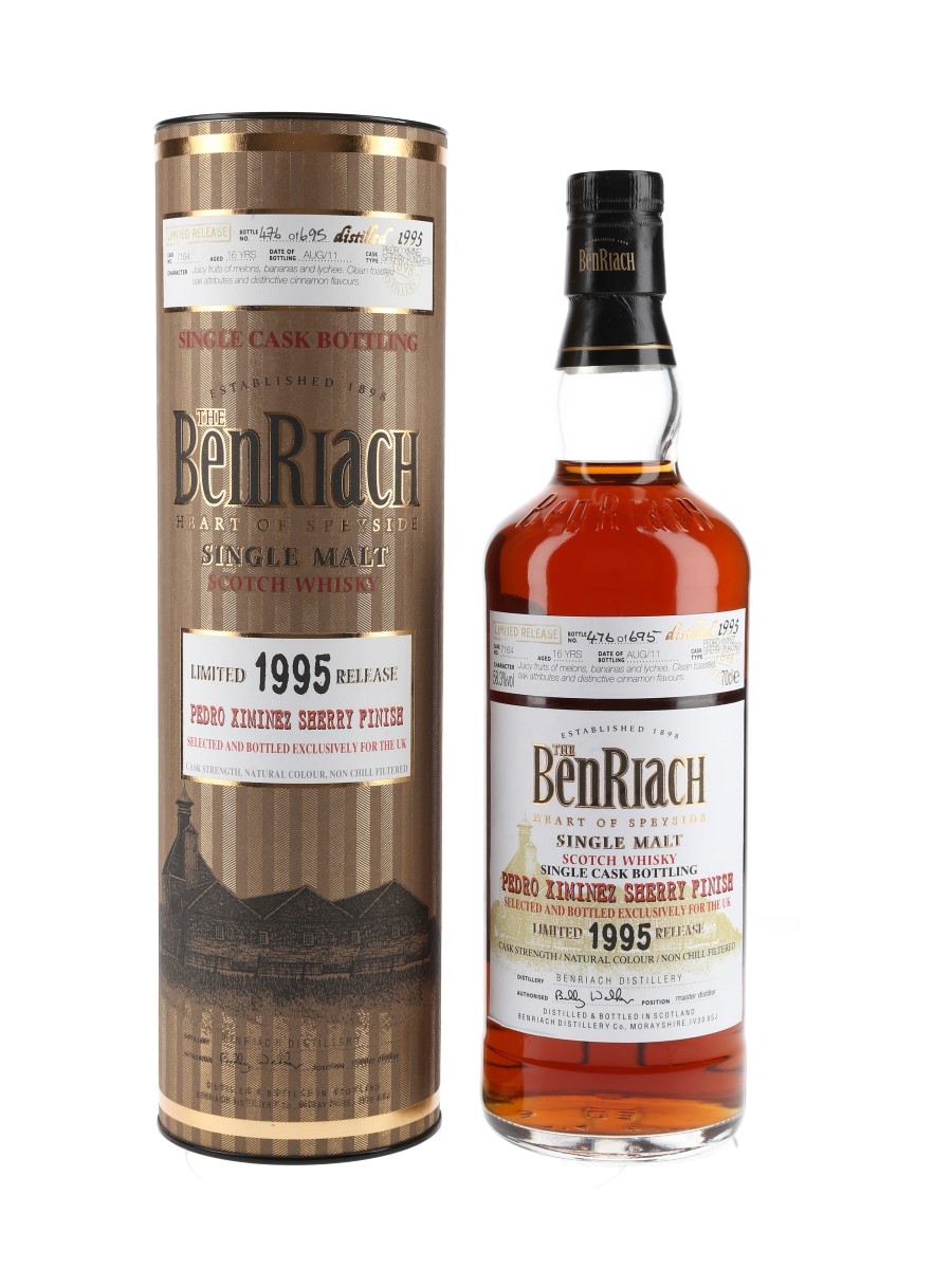 Benriach 1995 16 Year Old Cask 7164 Bottled 2011 - exclusively for the UK 70cl / 58.3%