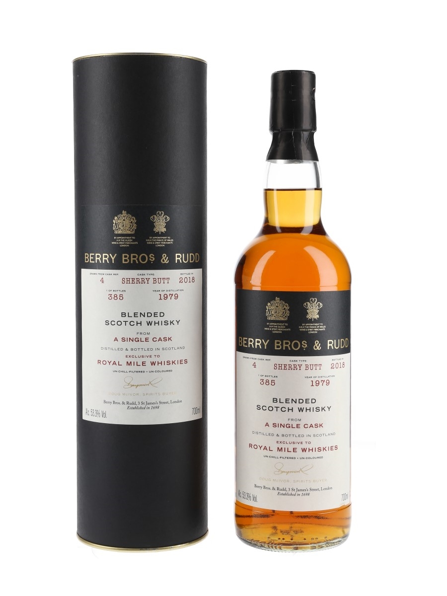 Berry Bros 1979 Blended Scotch Whisky Cask 4 Bottled 2018 - Royal Mile Whiskies 70cl / 53.3%