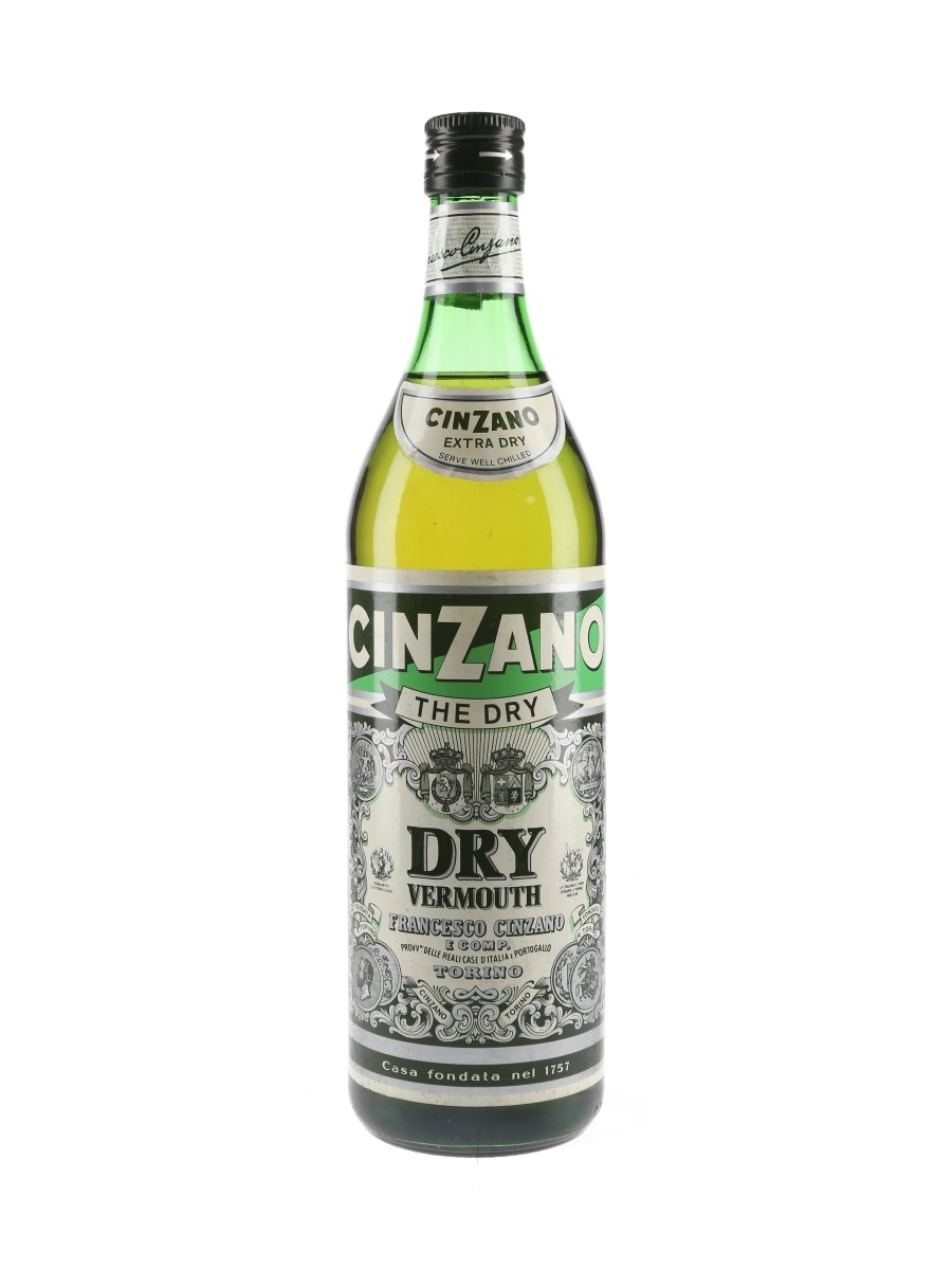 Cinzano Dry Vermouth Bottled 1980s 100cl