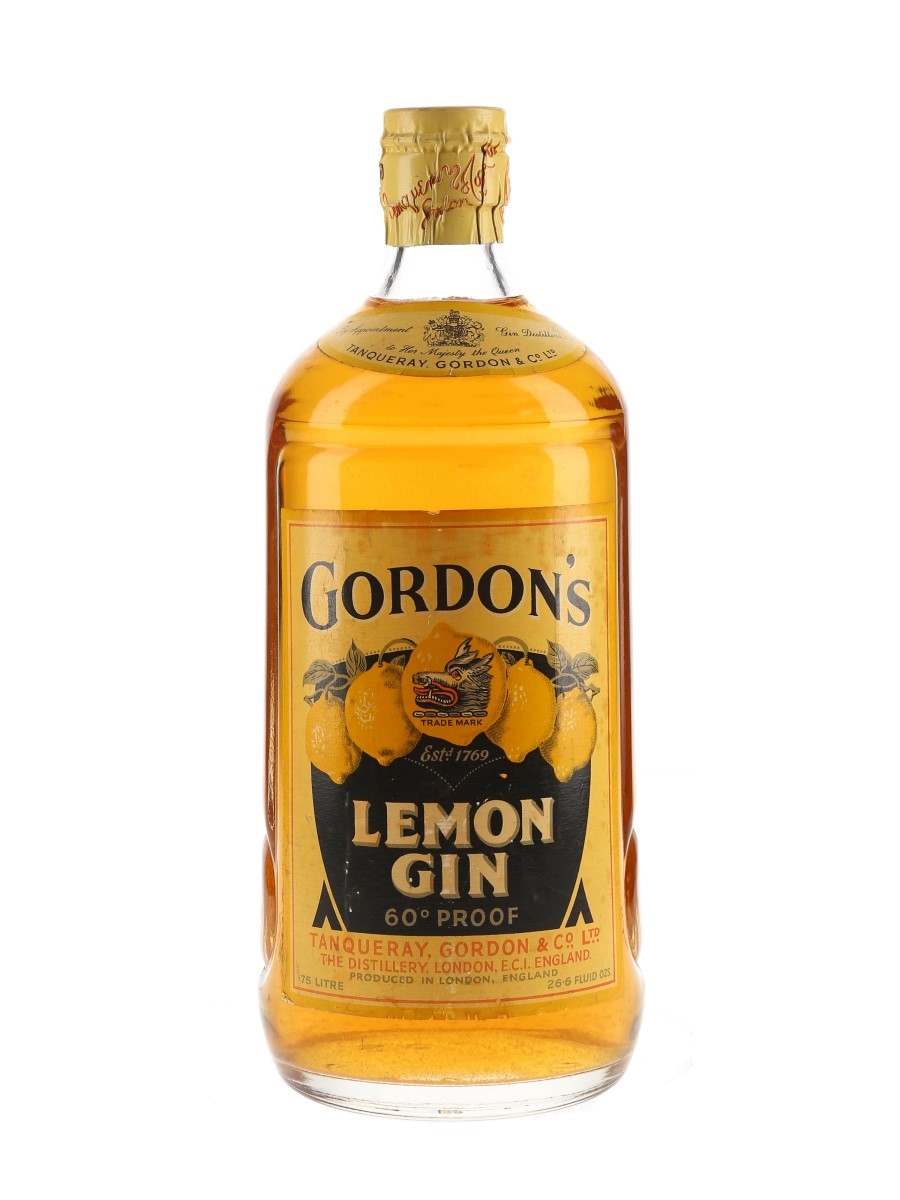 Gordon's Lemon Gin Spring Cap Bottled 1950s 75.7cl / 34%