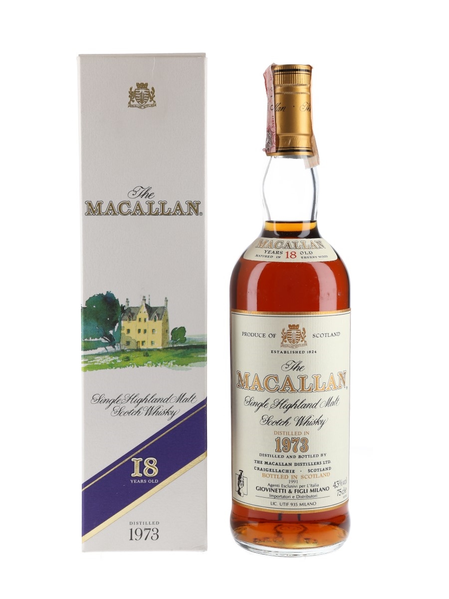 Macallan 1973 18 Year Old Bottled 1991 - Giovinetti 75cl / 43%