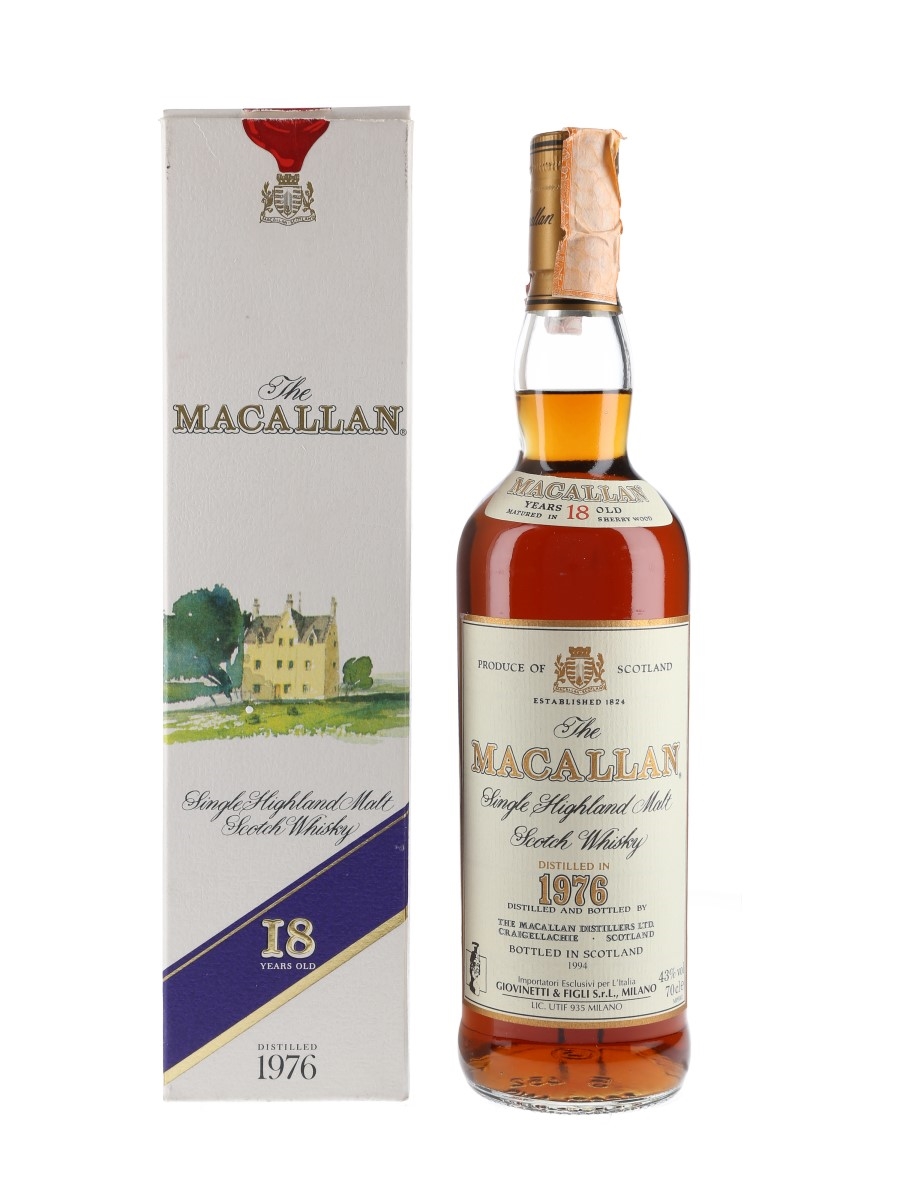Macallan 1976 18 Year Old Bottled 1994 - Giovinetti 70cl / 43%