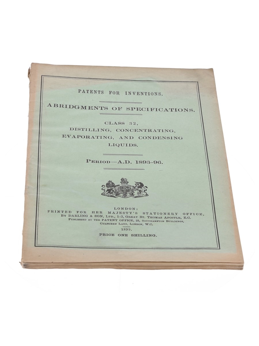 Patents for Inventions Class 32, Distilling, Concentration, Evaporation, and Condensing Liquids, 1893-1896  