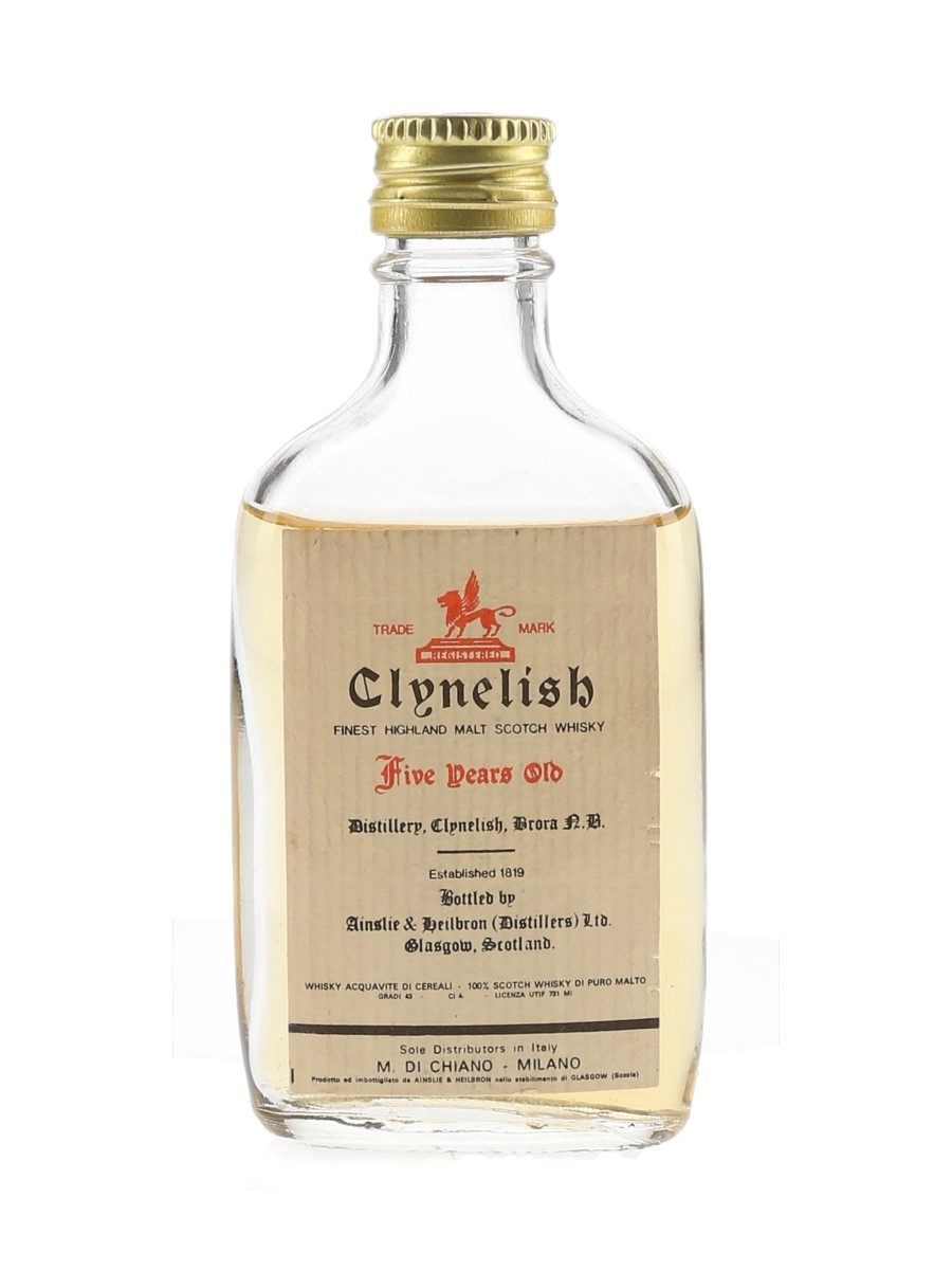 Clynelish 5 Year Old Bottled 1970s - M Di Chiano 4cl / 43%