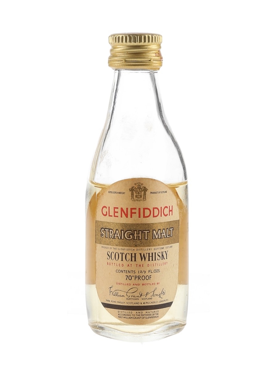 Glenfiddich Straight Malt Bottled 1960s 5cl / 40%
