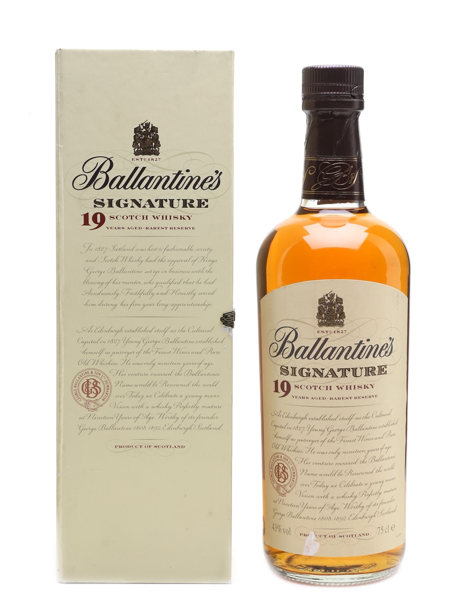 Ballantine's Signature 19 Year Old - Lot 12595 - Buy/Sell Blended