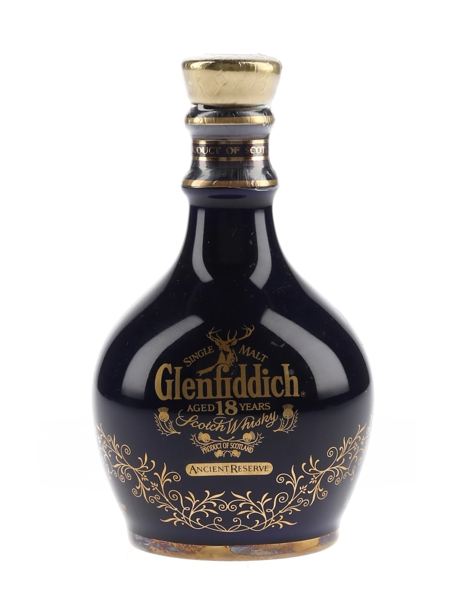 Glenfiddich 18 Year Old Ancient Reserve Blue Ceramic Decanter 5cl / 43%
