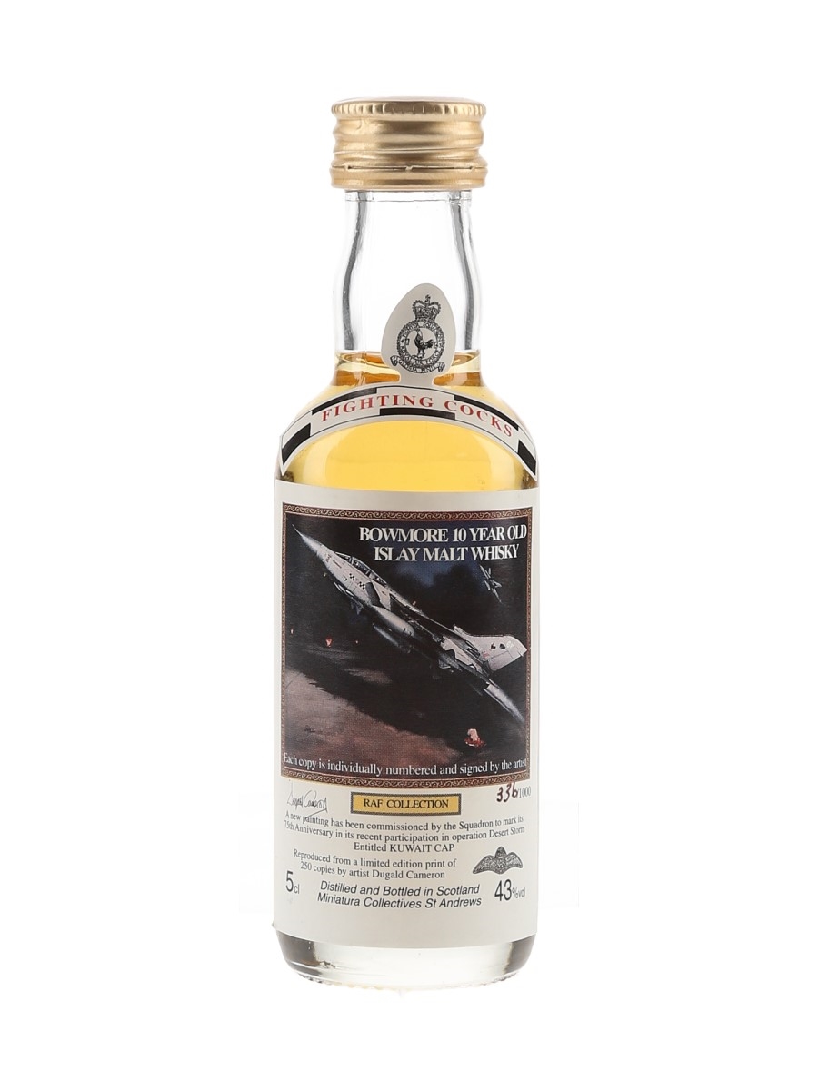 Bowmore 10 Year Old RAF Collection Miniatura Collectives - Fighting Cocks 5cl / 43%