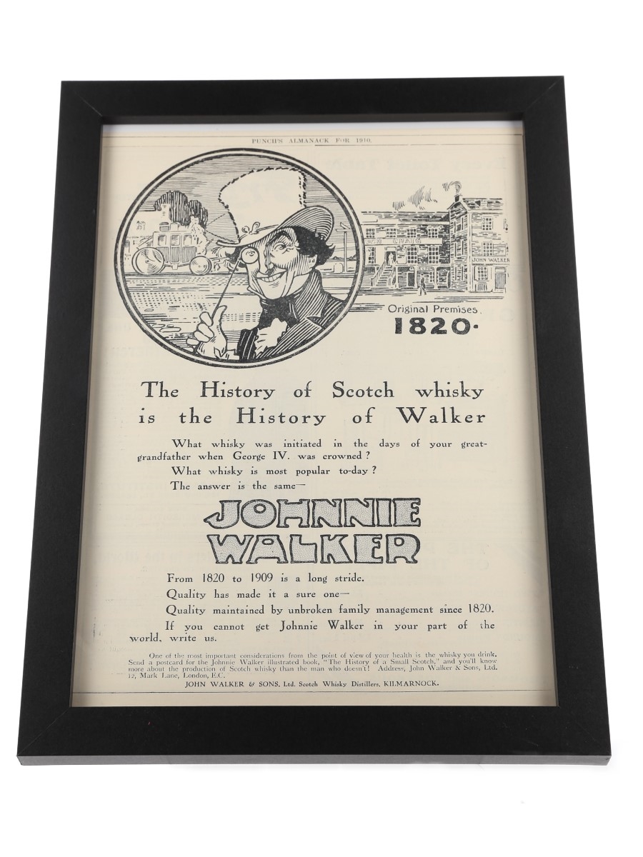 Johnnie Walker - The History of Scotch Whisky is the History of Walker Punch Almanack 1910 