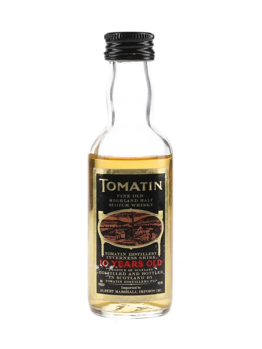 Tomatin 10 Year Old Bottled 1980s - Albert Marshall Importers 5cl / 43%