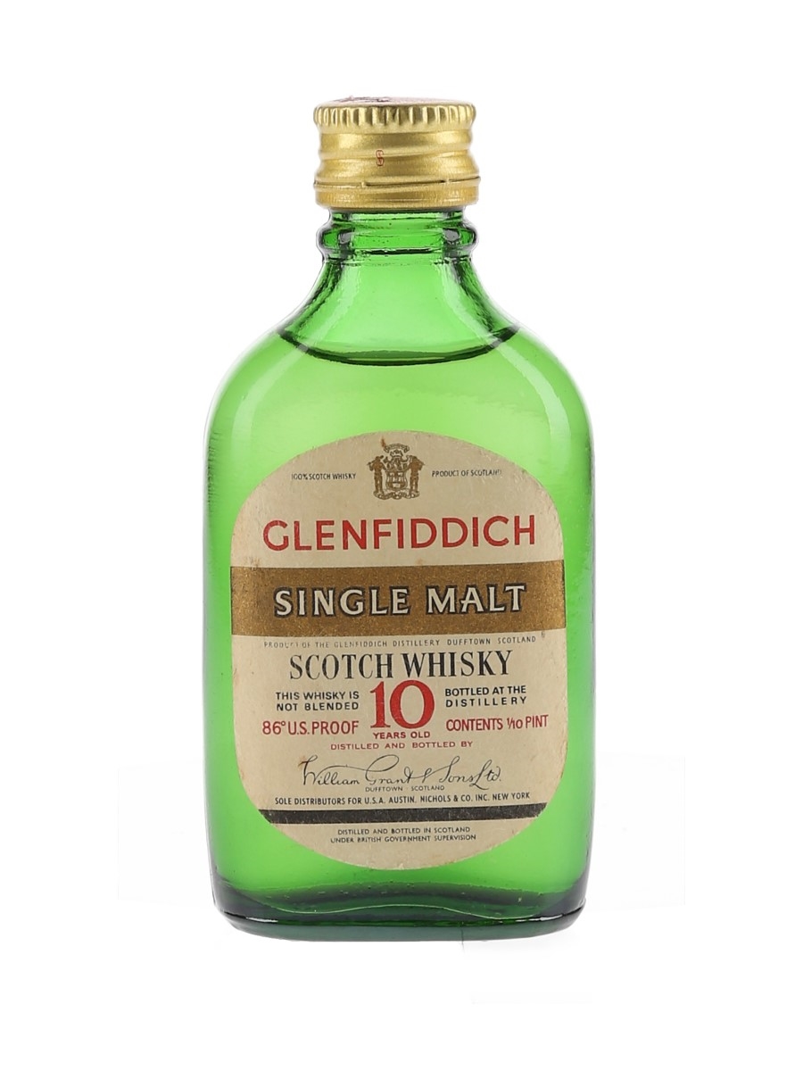 Glenfiddich 10 Year Old Bottled 1970s - Austin Nichols & Co. 4.7cl / 43%