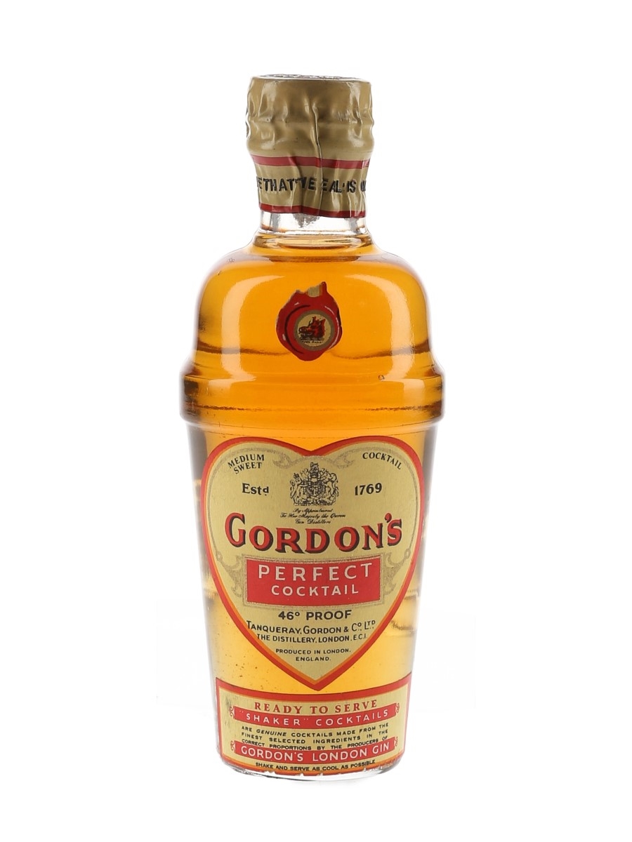 Gordon's Perfect Cocktail Spring Cap Bottled 1950S 5cl / 26%
