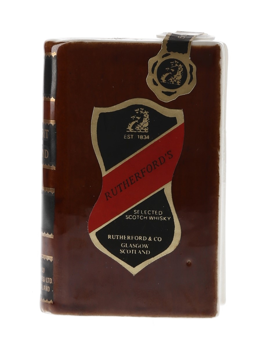 Rutherford's The Spirit Of Scotland Bottled 1970s - Ceramic Book Miniature 5cl / 40%
