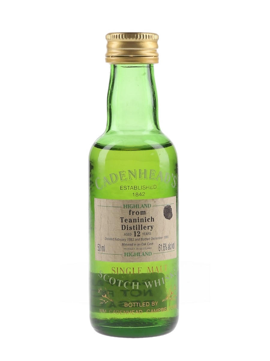 Teaninich 1983 12 Year Old Bottled 1995 - Cadenhead's 5cl / 61.6%