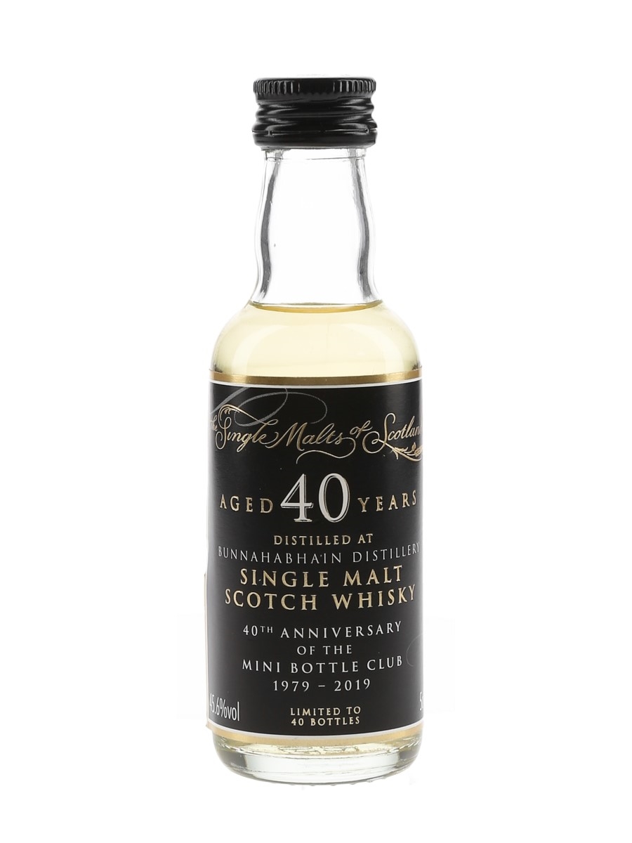 Bunnahabhain 40 Year Old Mini Bottle Club 40th Anniversary, 1979-2019 5cl / 45.6%