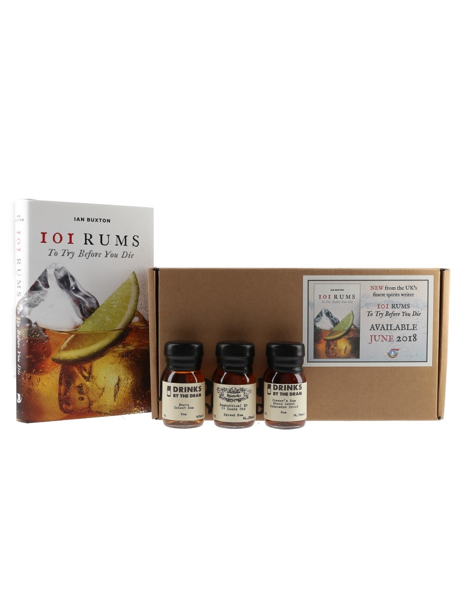101 Rums To Try Before You Die - Ian Buxton Drinks By The Dram Samples & Book 3 x 3cl