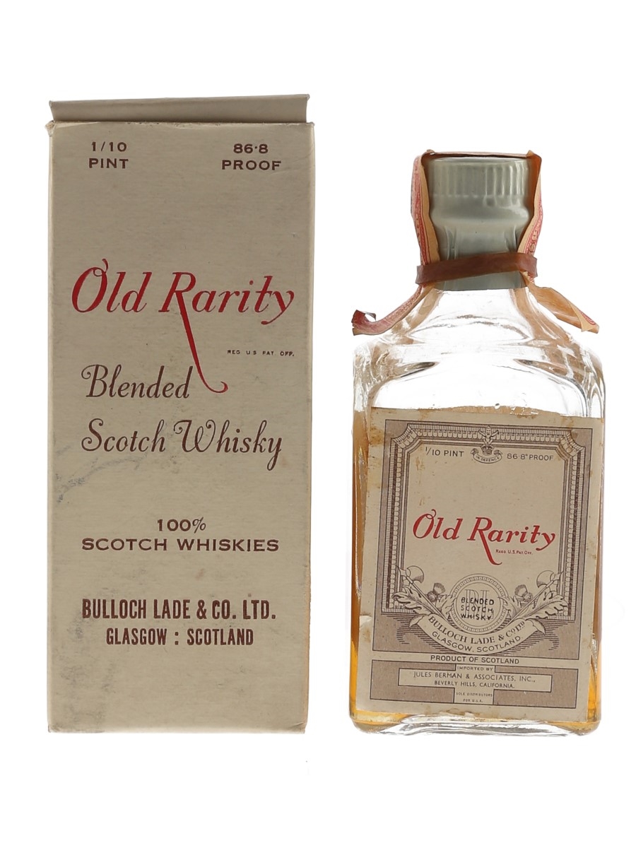 Old Rarity Bottled 1950s - Jules Berman & Associates 4.7cl / 43.4%