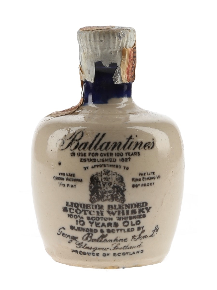 Ballantine's 10 Year Old Ceramic Bottled 1930s 4.7cl / 43%