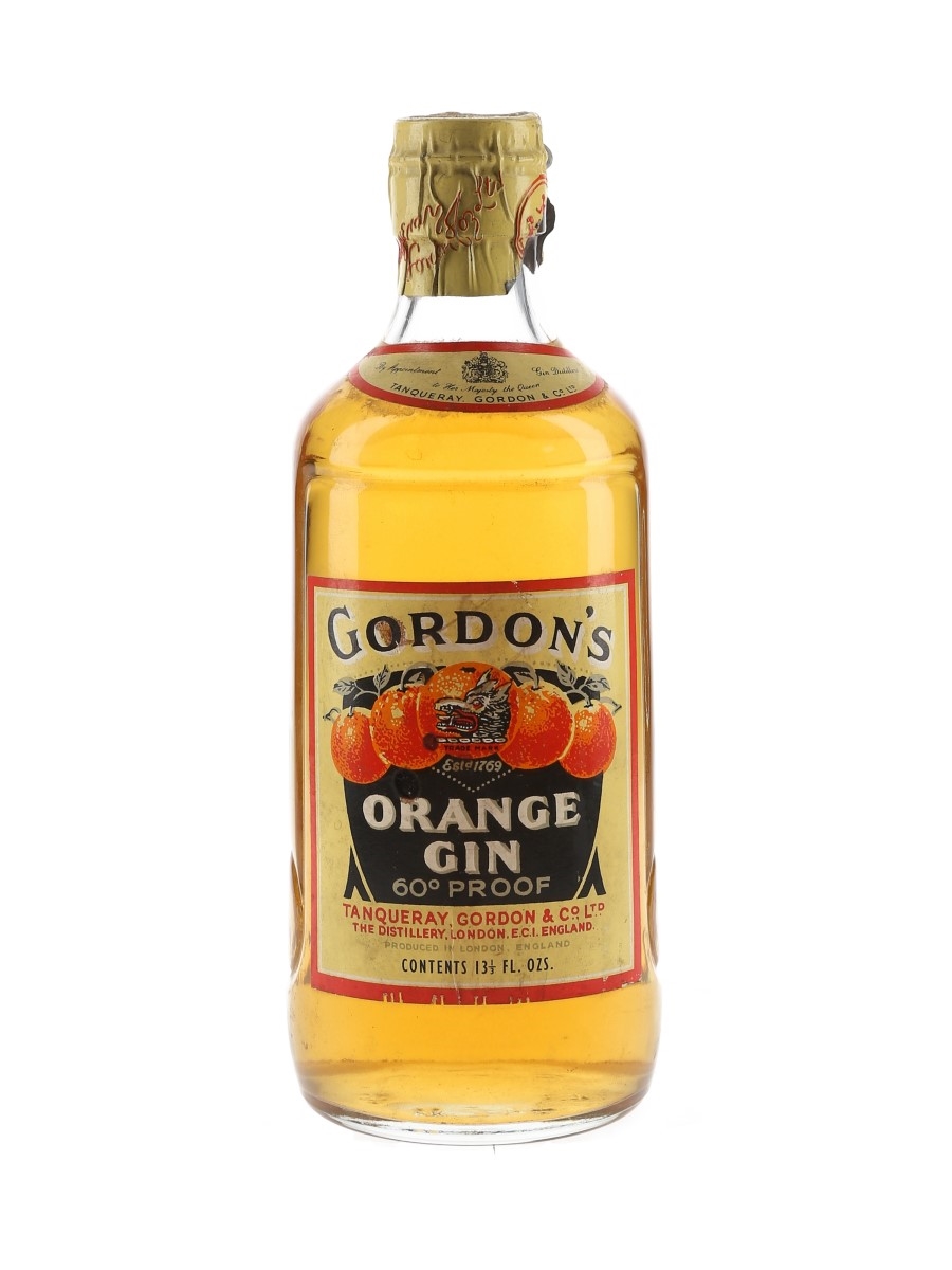 Gordon's Orange Gin Spring Cap Bottled 1950s 37.7cl / 34%