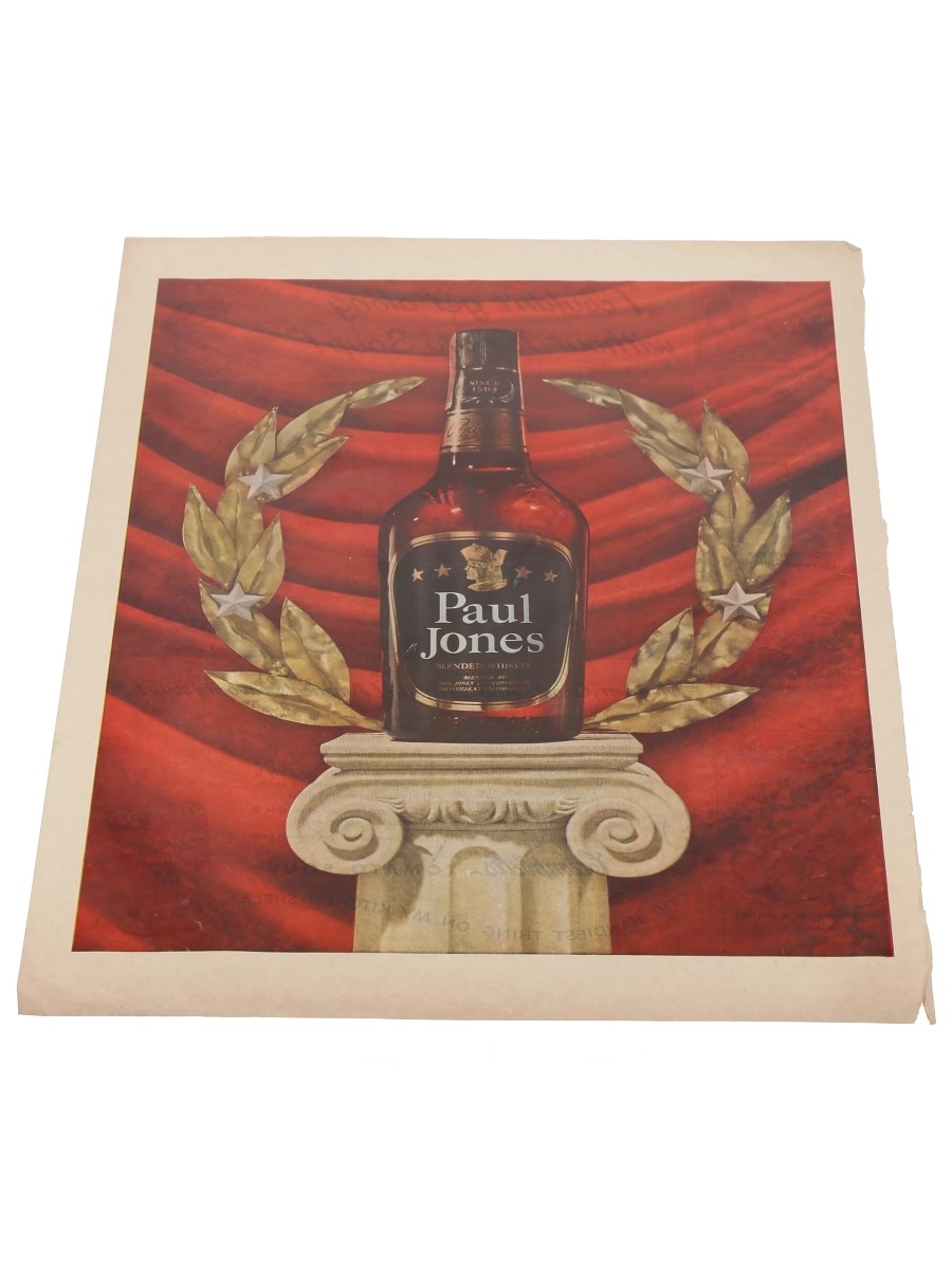 Paul Jones Blended Whisky Advertisement Circa 1950s 