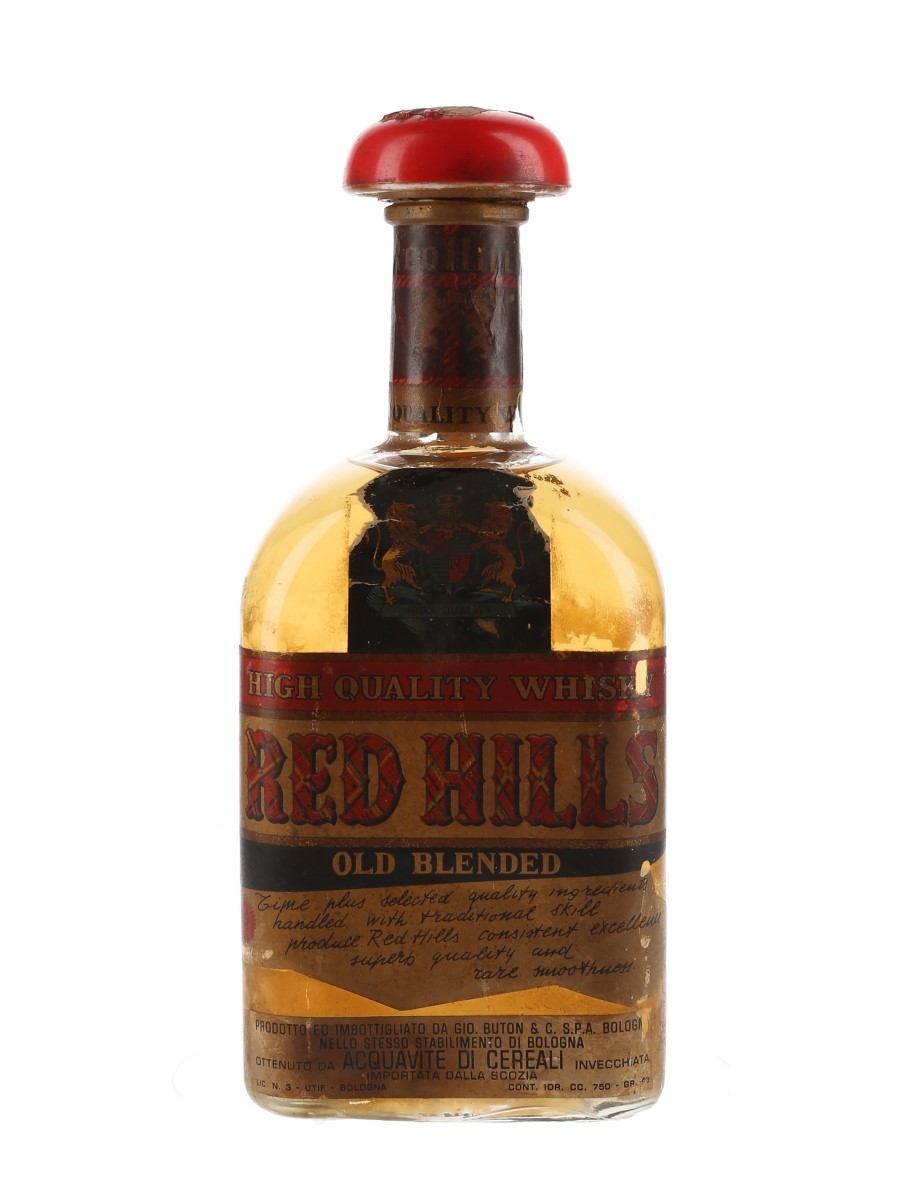 Red Hills Old Blended Whisky Bottled 1950s - Buton 75cl / 43%