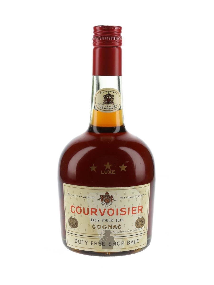 Courvoisier 3 Star Luxe Bottled 1970s - Duty Free 40%