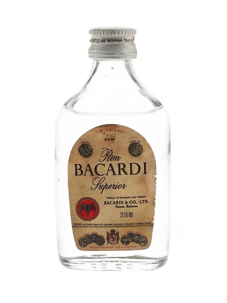 Bacardi Carta Blanca Bottled 1980s - Nassau, Bahamas 5cl / 37.5%