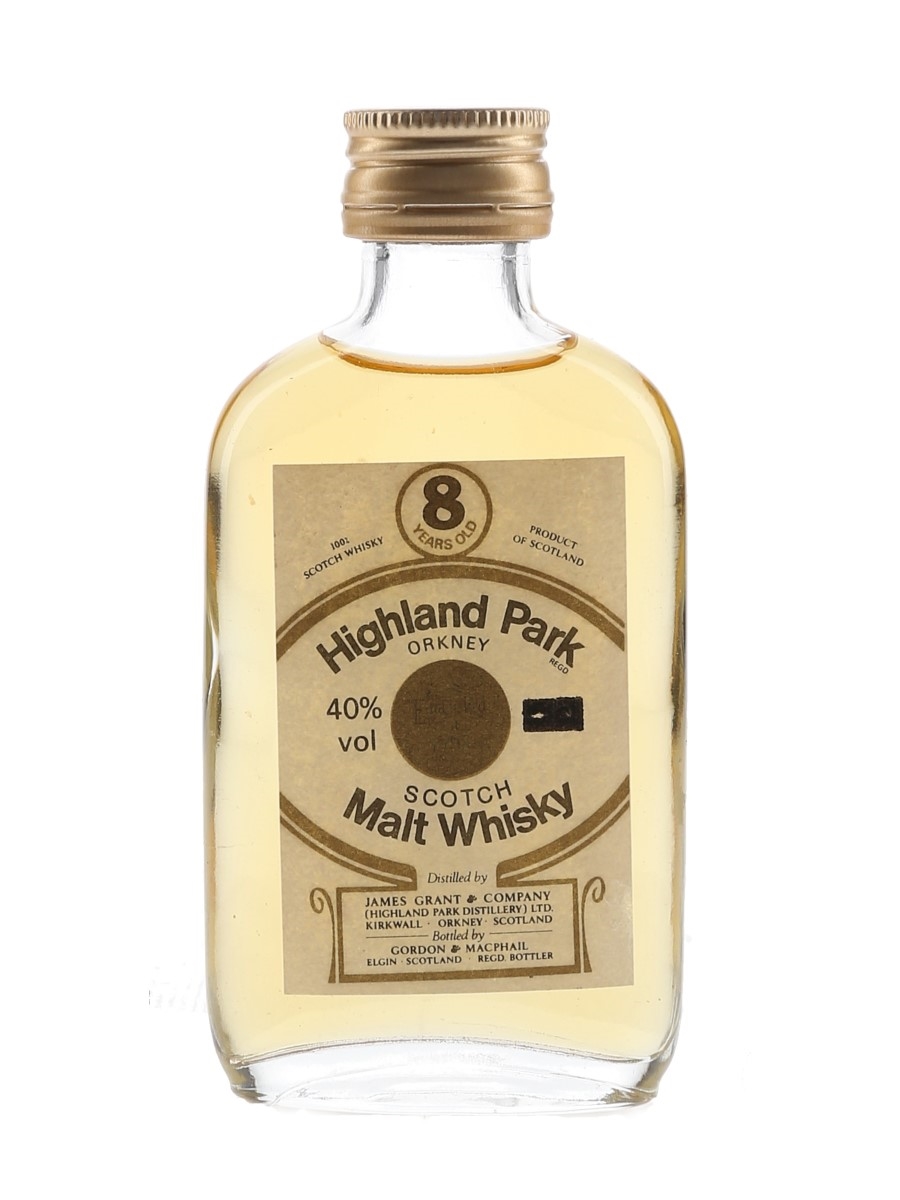 Highland Park 8 Year Old Bottled 1980s - Gordon & MacPhail 5cl / 40%