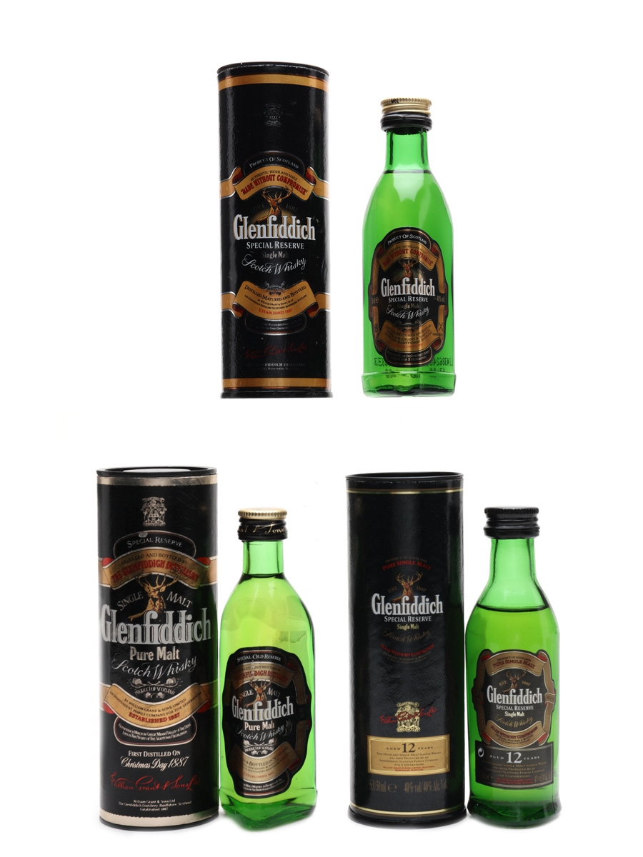 Glenfiddich 12 Year Old, Pure Malt & Special Reserve  5cl / 40%