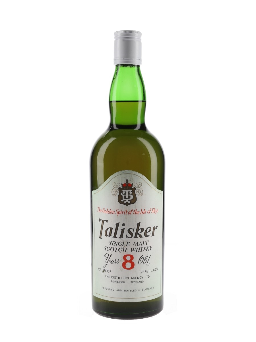 Talisker 8 Year Old Bottled 1970s - The Distiller's Agency Ltd. 75.7cl / 46%