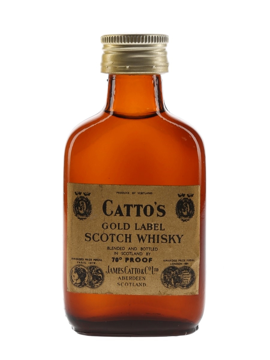 Catto's Gold Label Scotch Whisky Bottled 1960s 5cl / 40%