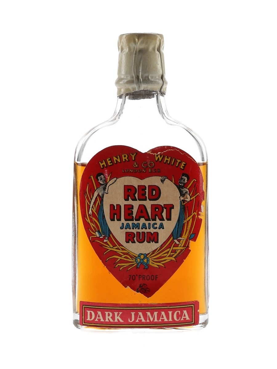 Red Heart Jamaica Rum Bottled 1940s-1950s - Henry White & Co. 5cl / 40%