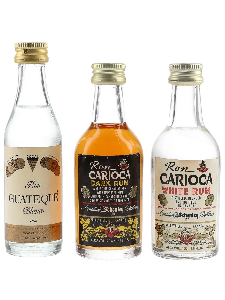 Carioca Dark Rum, White Rum & Guateque Blanco  3 x 4.5-5cl / 40%
