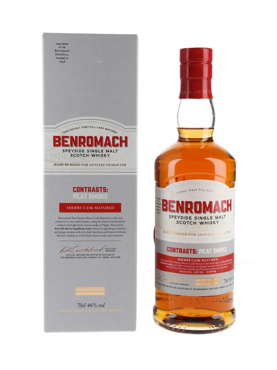 Benromach 2012 Contrasts: Peat Smoke Sherry Cask Matured - Bottled 2021 70cl / 46%