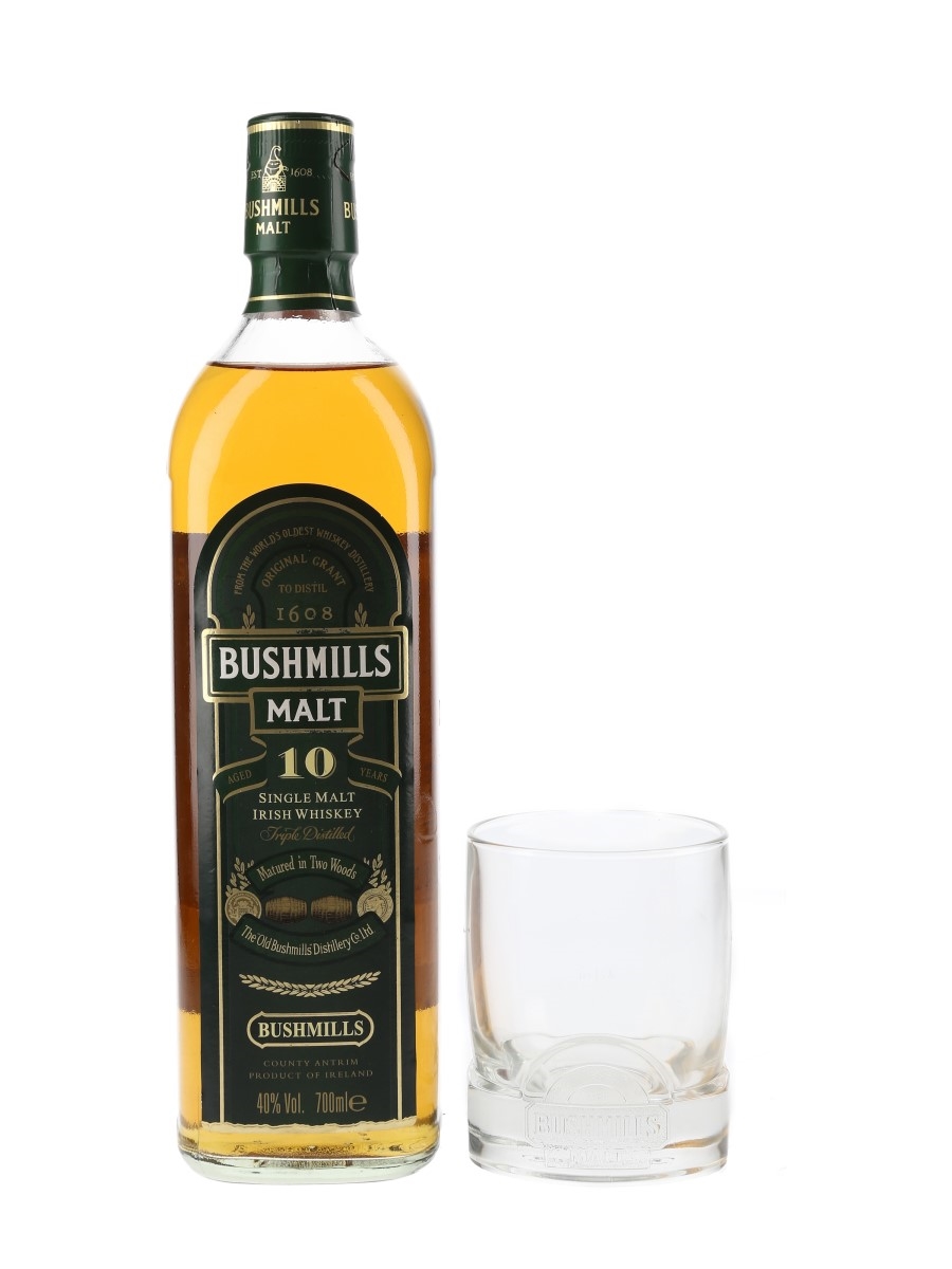 Bushmills 10 Year Old & Glass  70cl / 40%
