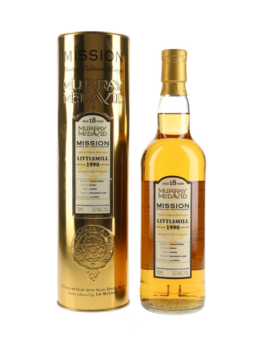 Littlemill 1990 18 Year Old Murray McDavid Mission Gold Series 70cl / 53.5%