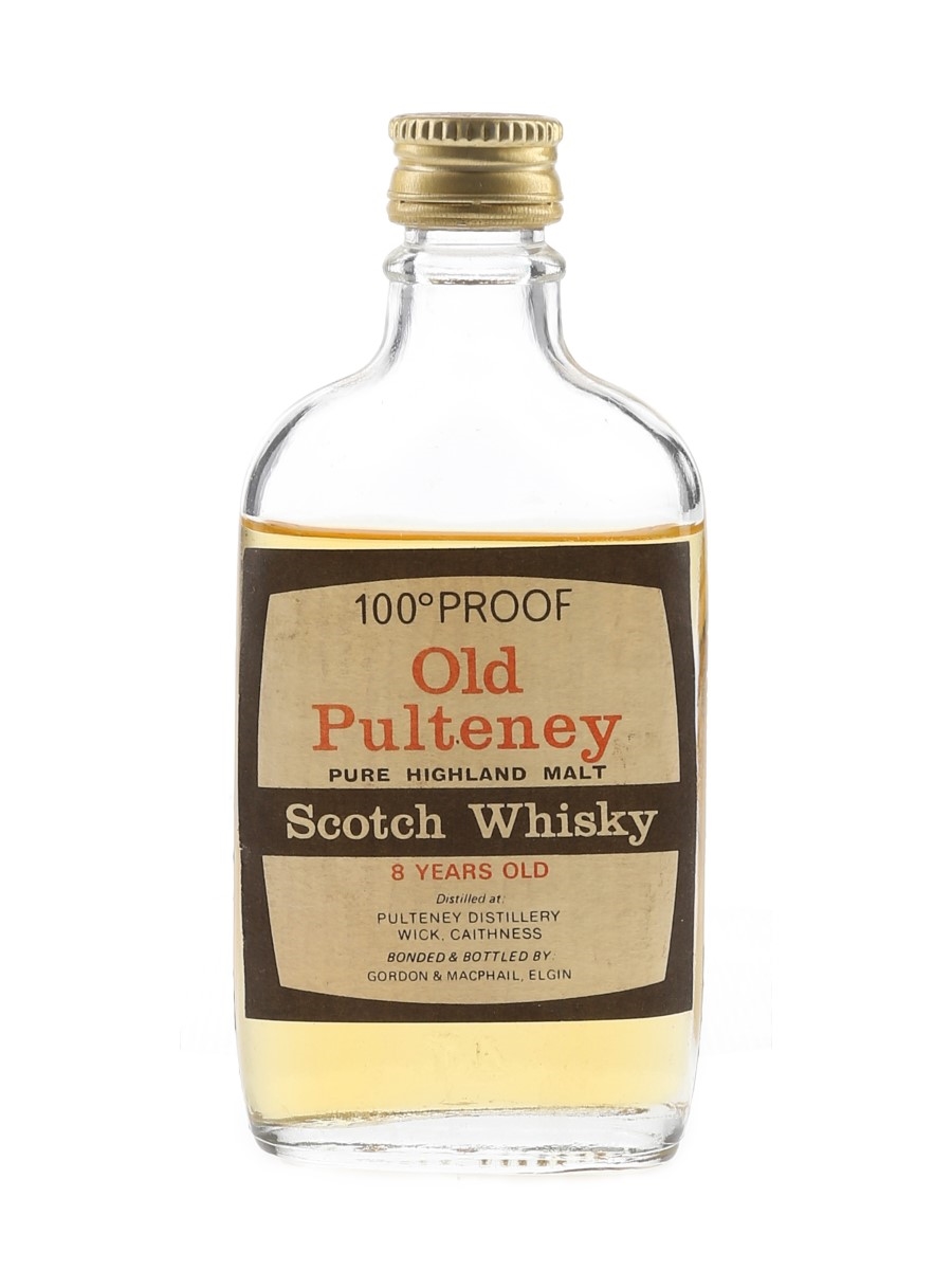 Old Pulteney 8 Year Old 100 Proof Bottled 1970s - Gordon & MacPhail 5cl / 57%