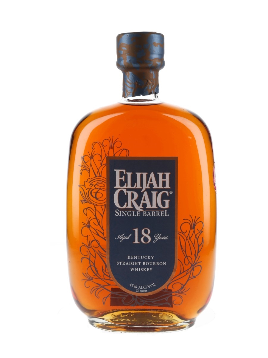 Elijah Craig 18 Year Old Single Barrel Bourbon Bottled 2018 75cl / 45%