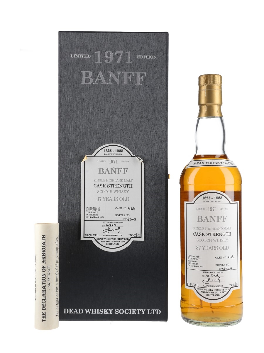 Banff 1971 37 Year Old Bottled 2008 - Dead Whisky Society 70cl / 53.3%